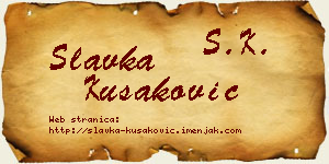 Slavka Kušaković vizit kartica